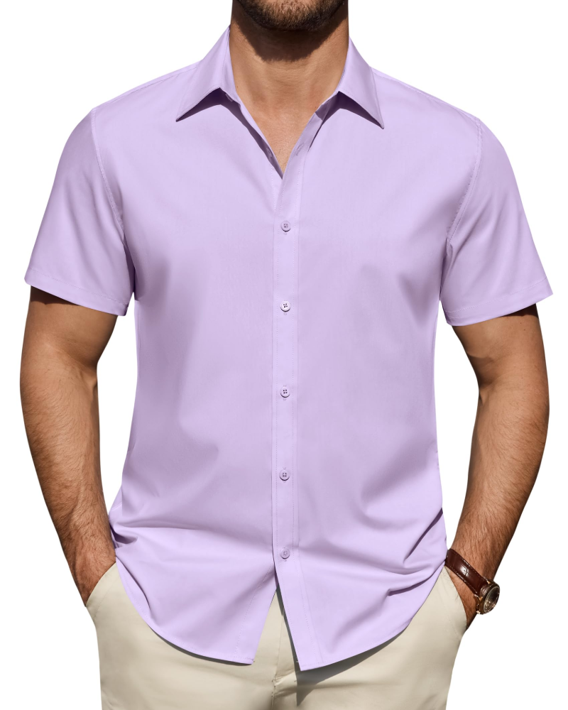 Julius Shirt for Men – Stain-Resistant Stretch Short-Sleeve Shirt, Business Style