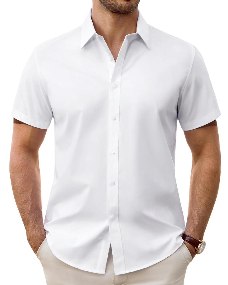 Julius Shirt for Men – Stain-Resistant Stretch Short-Sleeve Shirt, Business Style