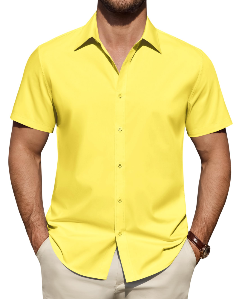 Julius Shirt for Men – Stain-Resistant Stretch Short-Sleeve Shirt, Business Style