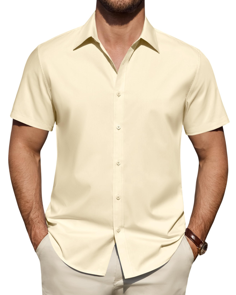 Julius Shirt for Men – Stain-Resistant Stretch Short-Sleeve Shirt, Business Style