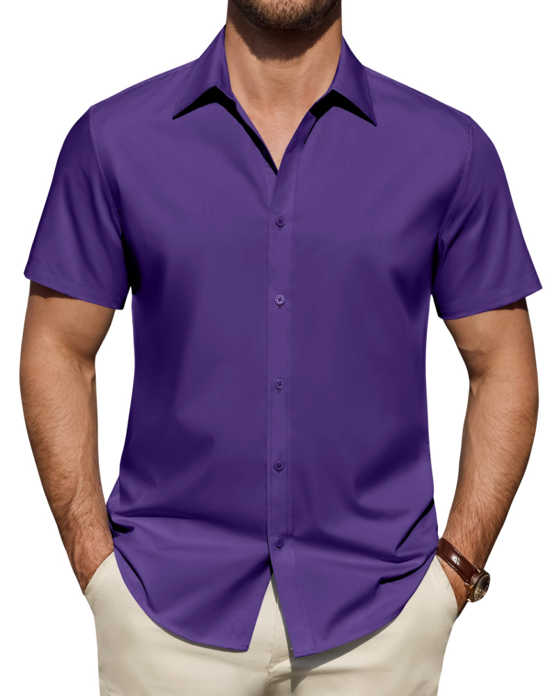 Julius Shirt for Men – Stain-Resistant Stretch Short-Sleeve Shirt, Business Style