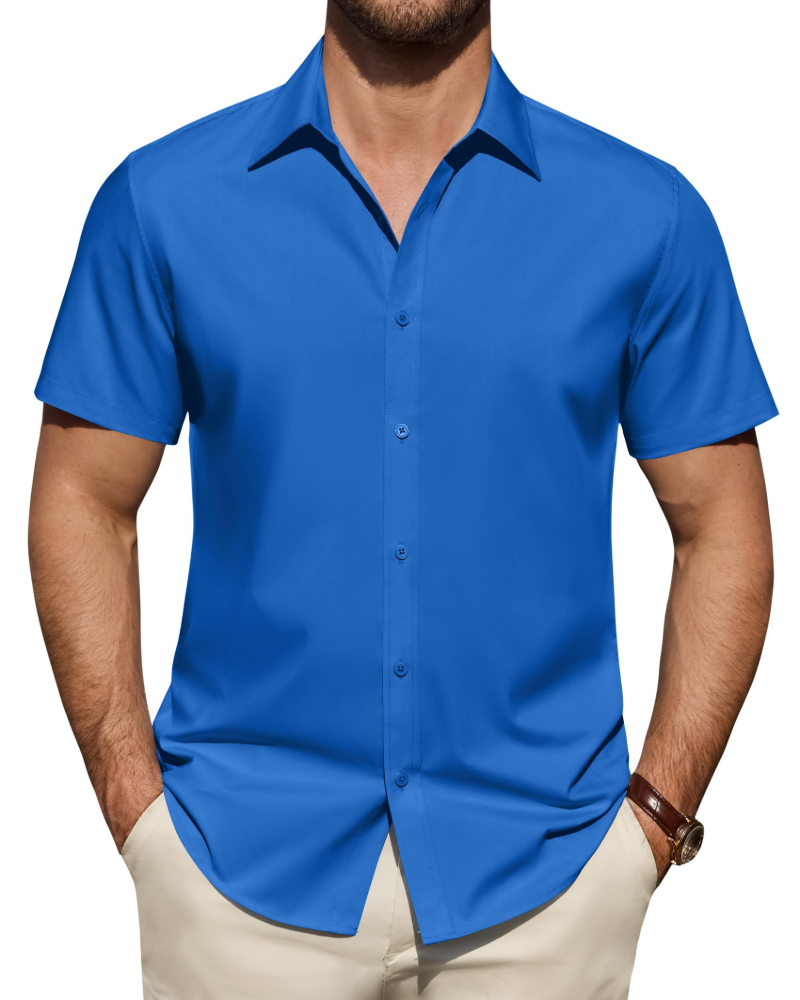 Julius Shirt for Men – Stain-Resistant Stretch Short-Sleeve Shirt, Business Style