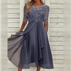 Melisande Elegant Dress for Women – Long Dress in Light Chiffon with Refined Drape