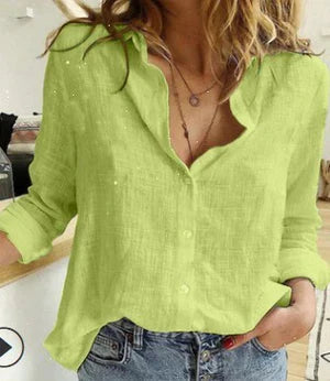 Bianna Oversized Blouse for Women – Loose Casual Cut with V-Neck for Work or Everyday Wear