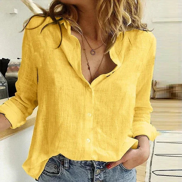 Bianna Oversized Blouse for Women – Loose Casual Cut with V-Neck for Work or Everyday Wear