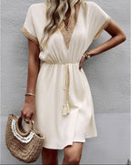Francis Dress for Women – Elegant Summer Dress in Flowy Ice Silk, Comfortable for Summer
