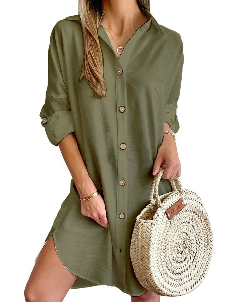Nova Shirt Dress for Women – Light Summer Dress with Relaxed Elegance & Loose Cut