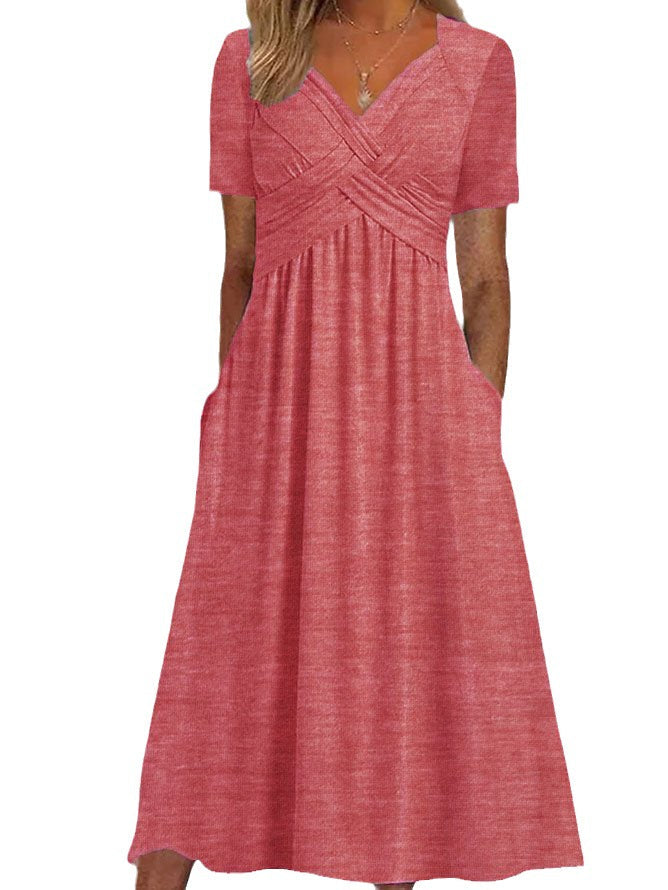 Elisabeth Midi Dress for Women – Elegant Dress with V-Neck, Flowy Cut & Timeless Style