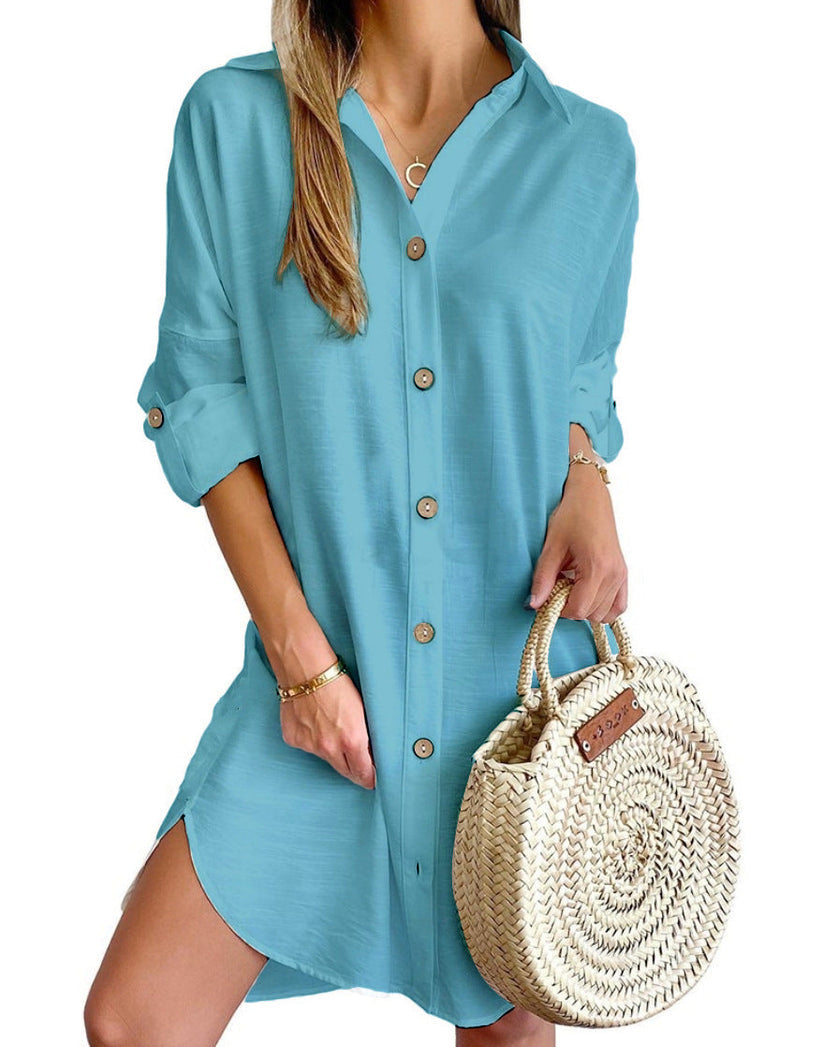 Nova Shirt Dress for Women – Light Summer Dress with Relaxed Elegance & Loose Cut