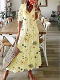 Amelia Long Dress for Women – Elegant Vintage Dress with Flowy Cut & Refined Detail