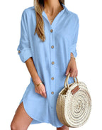 Nova Shirt Dress for Women – Light Summer Dress with Relaxed Elegance & Loose Cut
