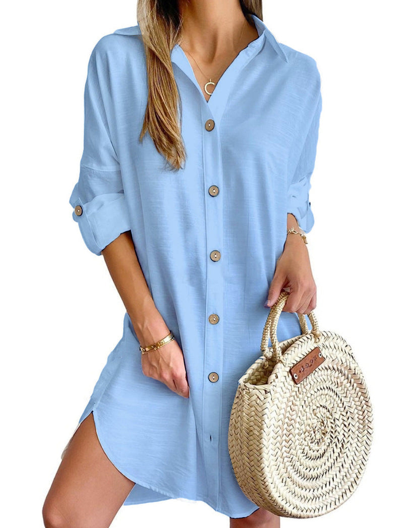 Nova Shirt Dress for Women – Light Summer Dress with Relaxed Elegance & Loose Cut