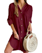 Nova Shirt Dress for Women – Light Summer Dress with Relaxed Elegance & Loose Cut