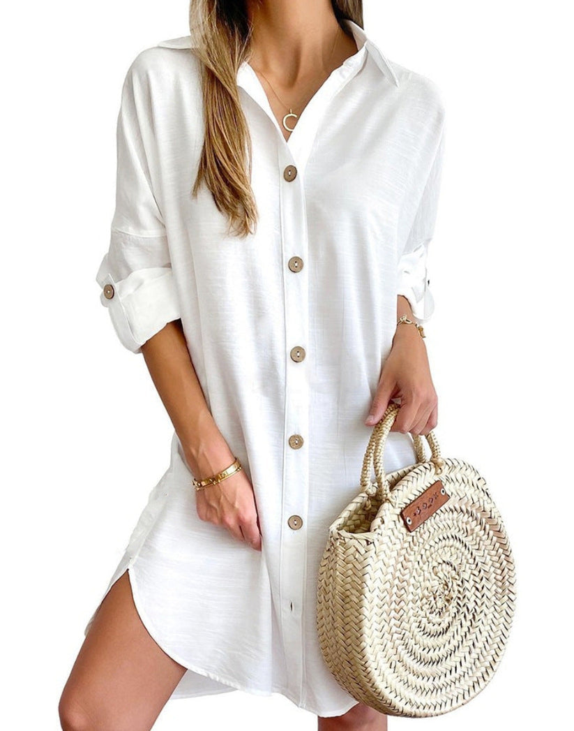 Nova Shirt Dress for Women – Light Summer Dress with Relaxed Elegance & Loose Cut