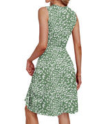 Jessel Dress for Women – Sleeveless Wrap V-Neck, A-Line Cut & Pockets, Knee-Length, Summer