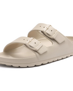 Olyra Sandals for Women – EVA Comfort Slides with Double Adjustable Buckle & Arch Support