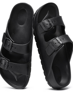 Olyra Sandals for Women – EVA Comfort Slides with Double Adjustable Buckle & Arch Support