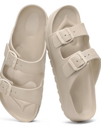 Olyra Sandals for Women – EVA Comfort Slides with Double Adjustable Buckle & Arch Support