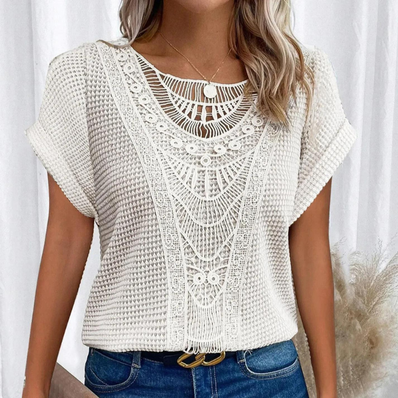 Helene Top for Women – Elegant Lace Design with Flattering Cut & Comfortable Fabric