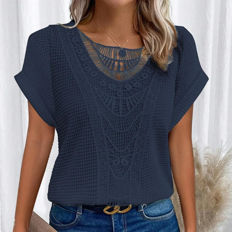 Helene Top for Women – Elegant Lace Design with Flattering Cut & Comfortable Fabric