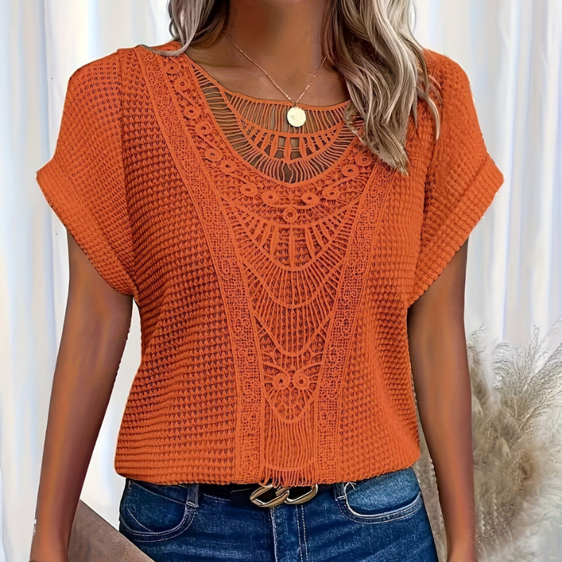 Helene Top for Women – Elegant Lace Design with Flattering Cut & Comfortable Fabric