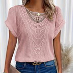 Helene Top for Women – Elegant Lace Design with Flattering Cut & Comfortable Fabric