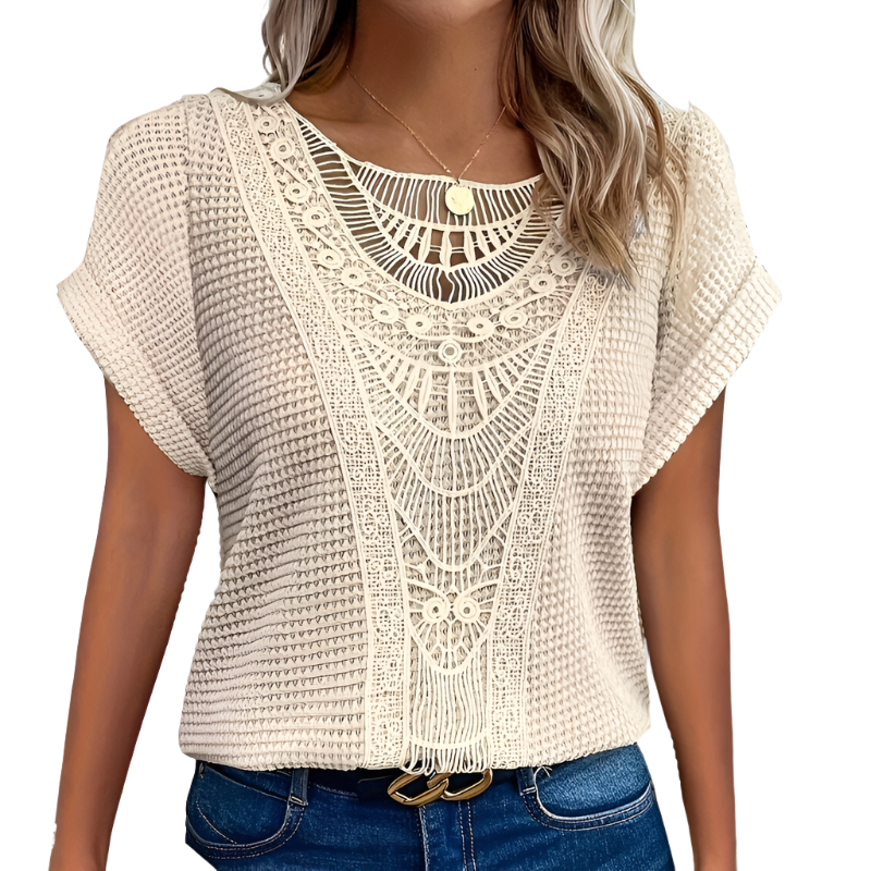 Helene Top for Women – Elegant Lace Design with Flattering Cut & Comfortable Fabric
