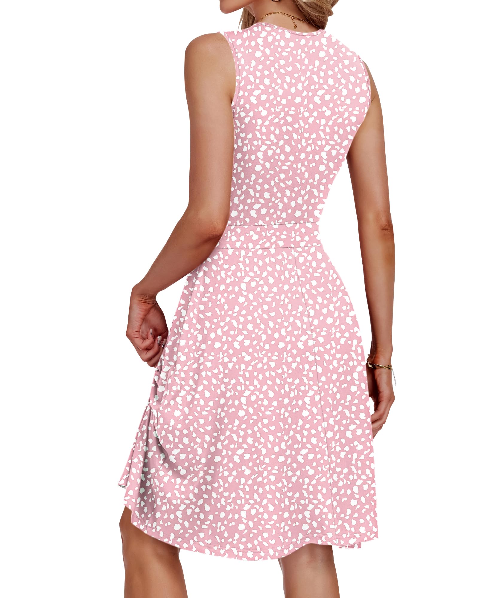 Jessel Dress for Women – Sleeveless Wrap V-Neck, A-Line Cut & Pockets, Knee-Length, Summer
