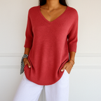 Coraline V-Neck Sweater for Women – Fine Knit, Soft & Elegant for a Refined Style