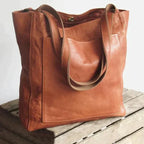 Noelle Tote Bag for Women – Large Genuine Leather Handbag with Compartments & Long Handles