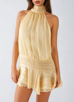 Dione Mini Dress for Women – Elegant Light Chiffon Dress with Flowy Feminine Cut