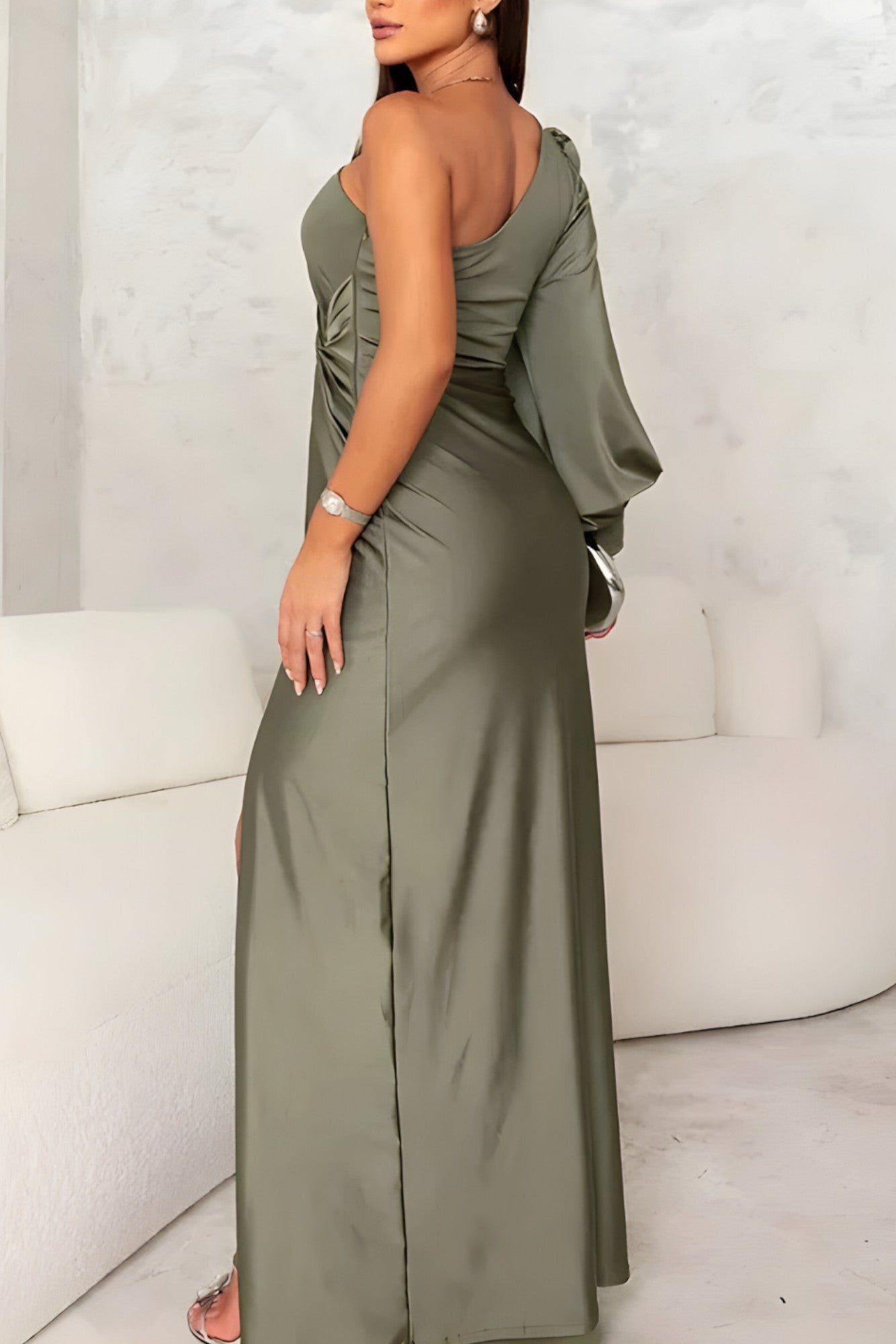 Kaia Long Dress for Women – Elegant Chic Evening Dress with Flattering Cut & Flowy Fabric