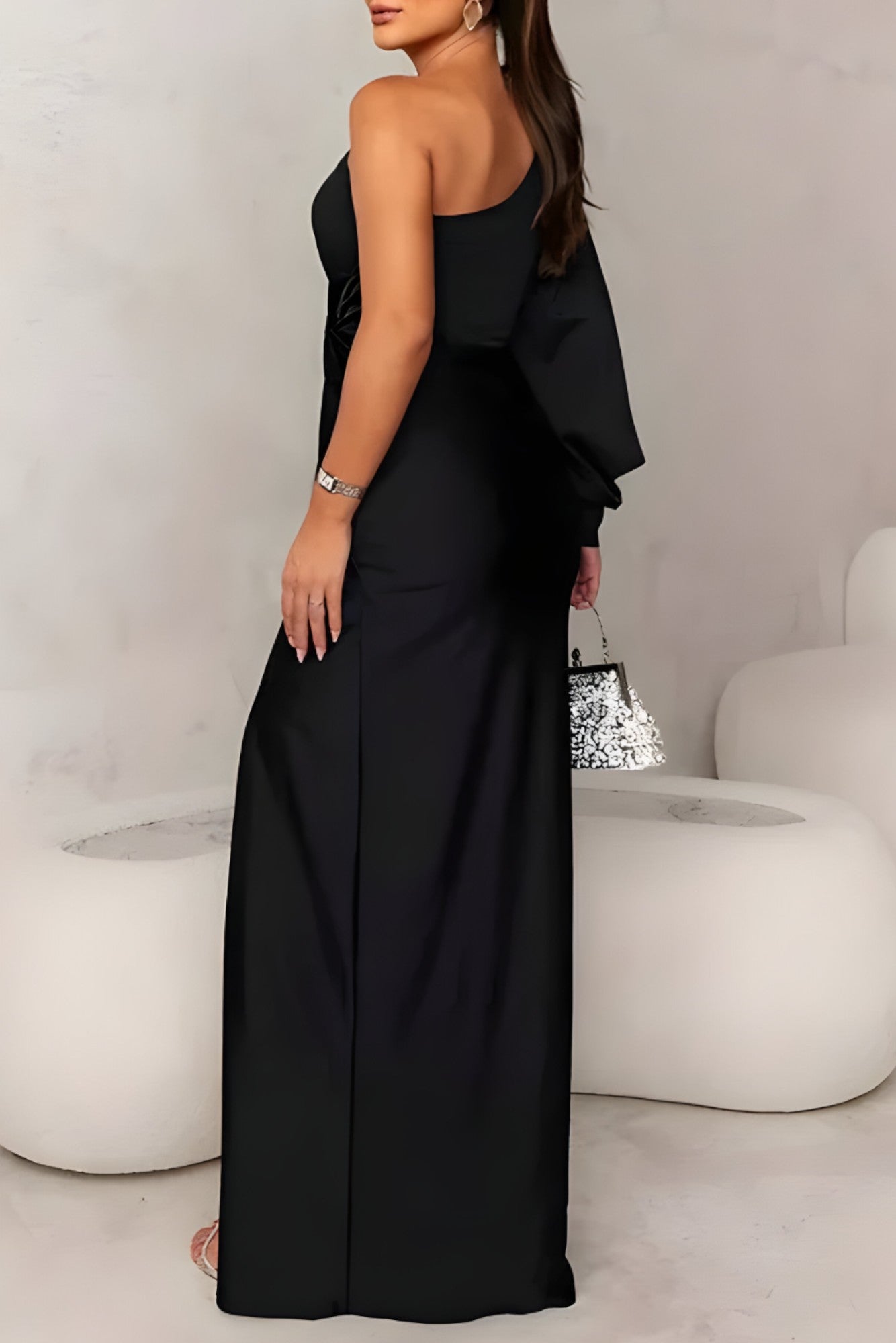 Kaia Long Dress for Women – Elegant Chic Evening Dress with Flattering Cut & Flowy Fabric