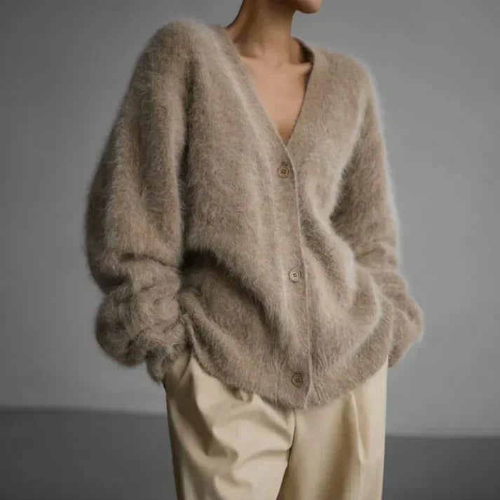 Ella Cashmere Sweater for Women – Elegant Loose Cardigan & Timeless Soft Comfort