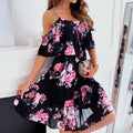 Catalina Summer Dress for Women – Floral Dress with Off-Shoulder Neckline & Romantic Look