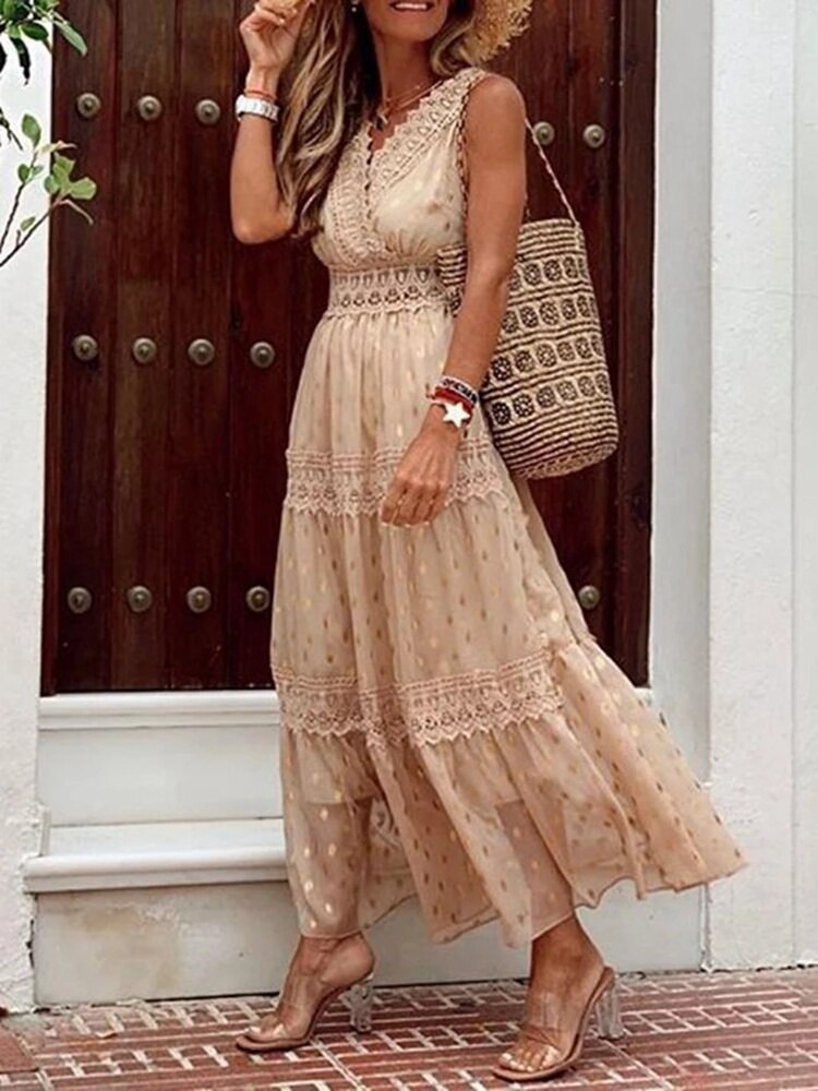 Apolline Summer Dress for Women – Light Boho Dress with Elegant Cut & Flowy Fabric