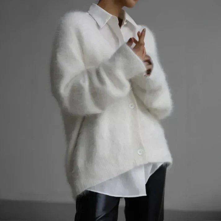 Ella Cashmere Sweater for Women – Elegant Loose Cardigan & Timeless Soft Comfort