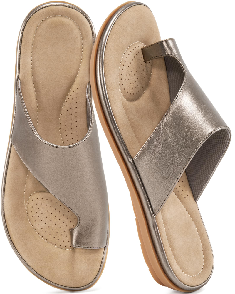 Elodia Sandals for Women – Comfortable Non-Slip Flat Sandals, Summer