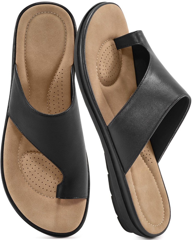 Elodia Sandals for Women – Comfortable Non-Slip Flat Sandals, Summer