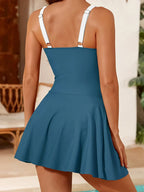 Grace Swimsuit for Women – Retro Chic One-Piece with Built-In Skirt & Adjustable Side Ties