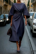 Louise Elegant Dress for Women – Feminine Design with Lantern Sleeves & Adjustable Fitted Cut