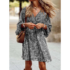 Blessy Boho Dress for Women – Flowy Long Dress with Light Sleeves & Casual Summer Style