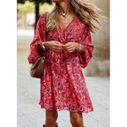 Blessy Boho Dress for Women – Flowy Long Dress with Light Sleeves & Casual Summer Style