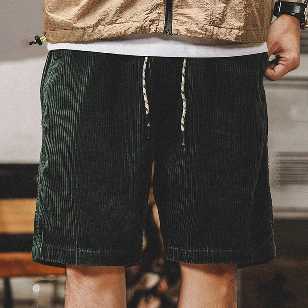 Keith Corduroy Shorts for Men – Adjustable Summer Shorts in Soft Cotton with Comfortable Cut