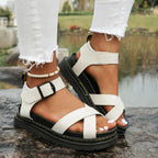Glenda Platform Sandals for Women – Chic Sandals with Adjustable Strap for Elegant Summer
