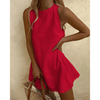 Tosca Midi Dress for Women – Light Summer Dress with Elegant Scalloped Trim & Sleeveless Design