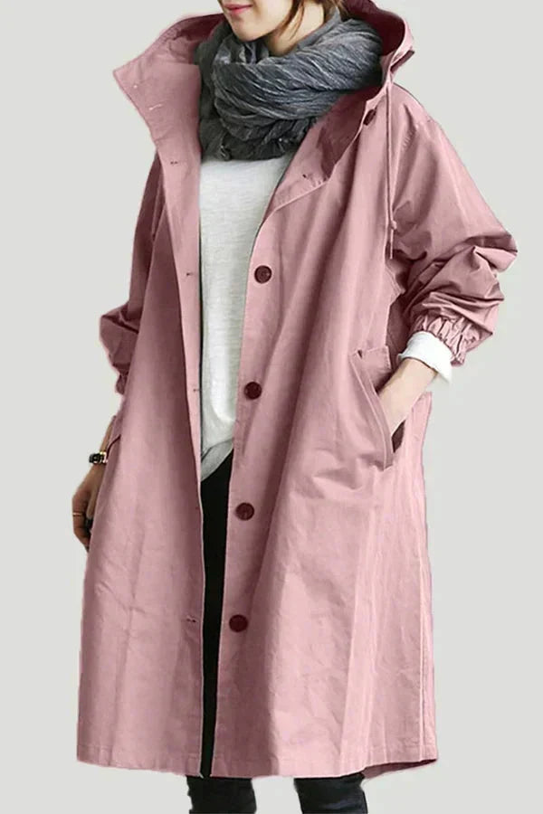 Elizabeth Raincoat for Women – Urban Waterproof Coat with Oversized Breathable Hood