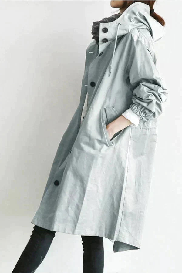 Elizabeth Raincoat for Women – Urban Waterproof Coat with Oversized Breathable Hood