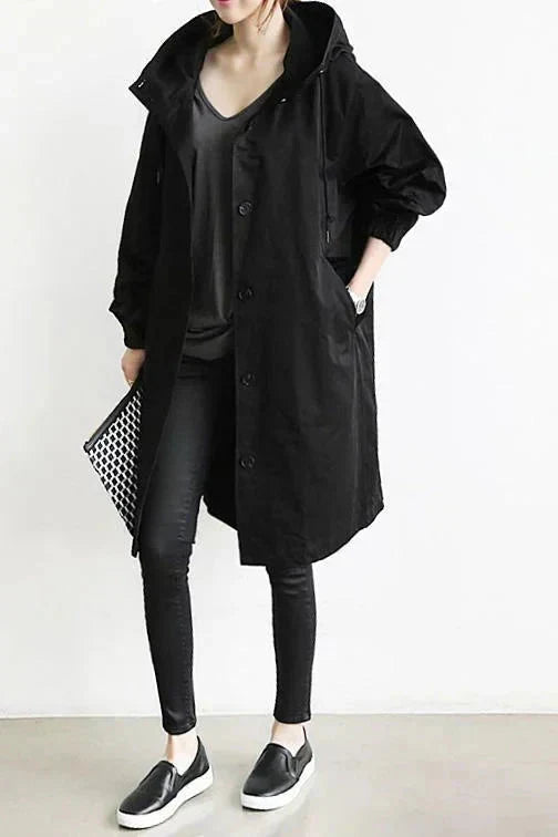 Elizabeth Raincoat for Women – Urban Waterproof Coat with Oversized Breathable Hood
