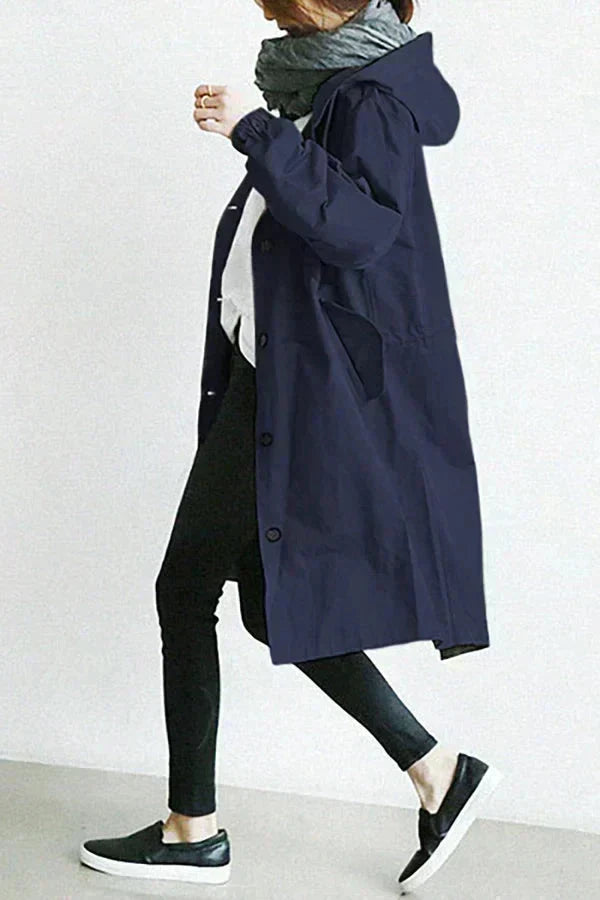 Elizabeth Raincoat for Women – Urban Waterproof Coat with Oversized Breathable Hood